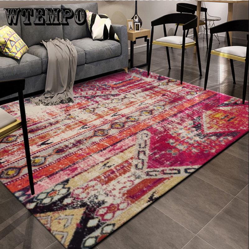 Nordic Retro style Splice applique Carpets For Living Room Bedroom Large Trellis Tapete Para