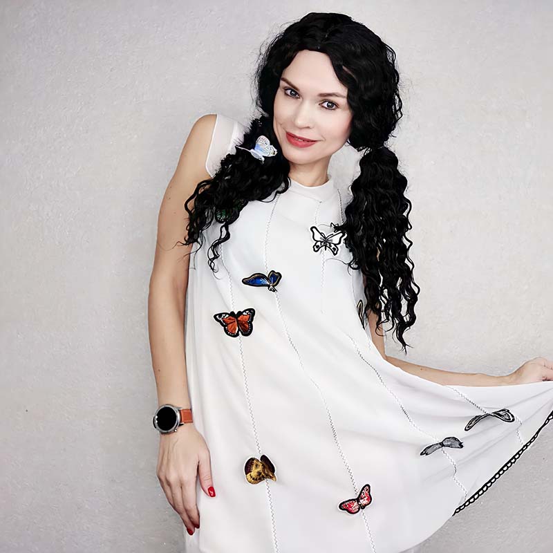 Women's Summer Dress Fashion Loose Korean Sleeveless Three-dimensional Butterfly Sun Dress