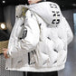 90% White Duck Down Winter Men's Down Jacket Fashion Casual Ins Hooded Jacket Korean Version of The Trend of Thick Warm Down Jacket
