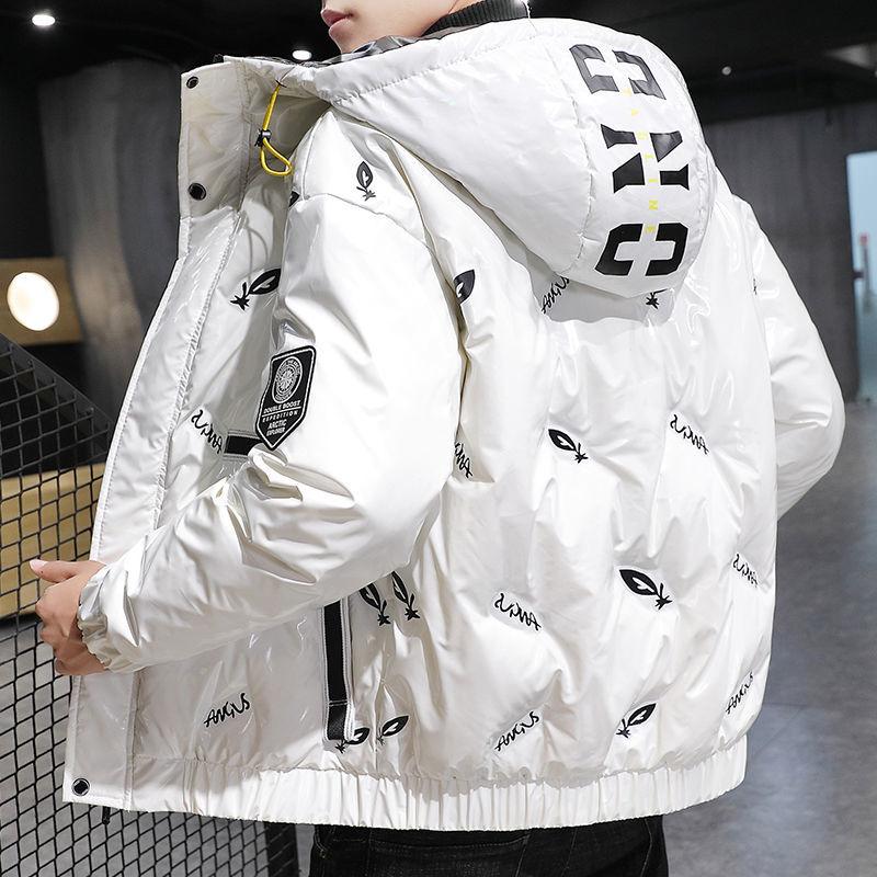 90% White Duck Down Winter Men's Down Jacket Fashion Casual Ins Hooded Jacket Korean Version of The Trend of Thick Warm Down Jacket