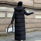 Women's Winter Korean Loose Quilted Jacket Warm Stand-up Collar Down Jacket Women's Solid Color Patent Leather Long Down Jacket