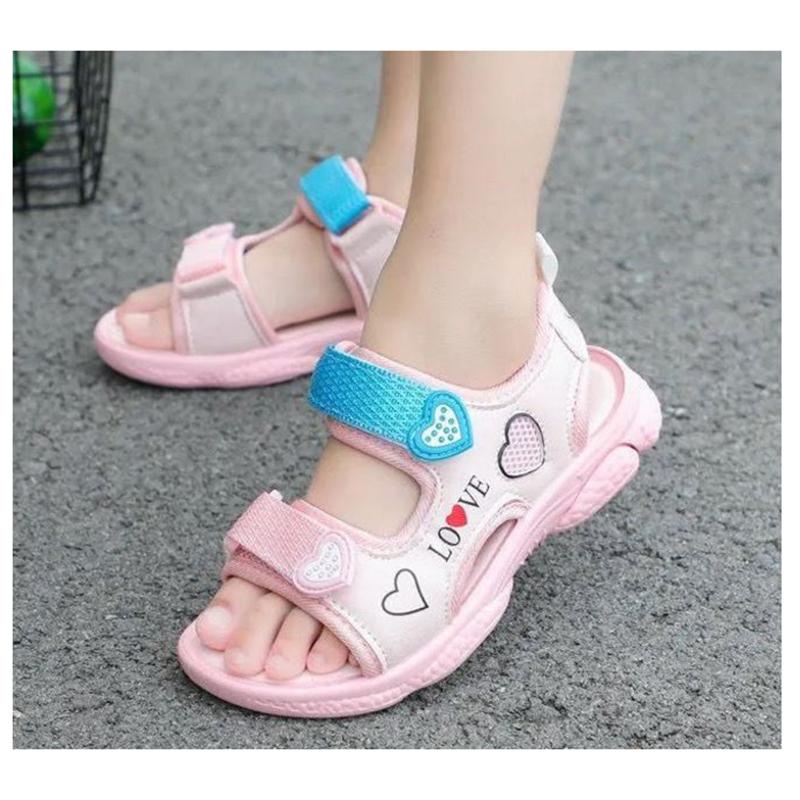 Girls' Sandals  Summer Big Children's Fashion Princesses Little Girls Soft Bottom Non-slip, Open Toe Lightweight  Breathable Children's Beach Sandals