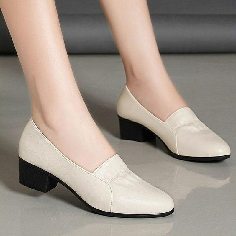 Soft Women Casual Shoes Spring and Summer Thick with Single Shoes Formal Shoes Comfortable Wild Soft Bottom Shoes