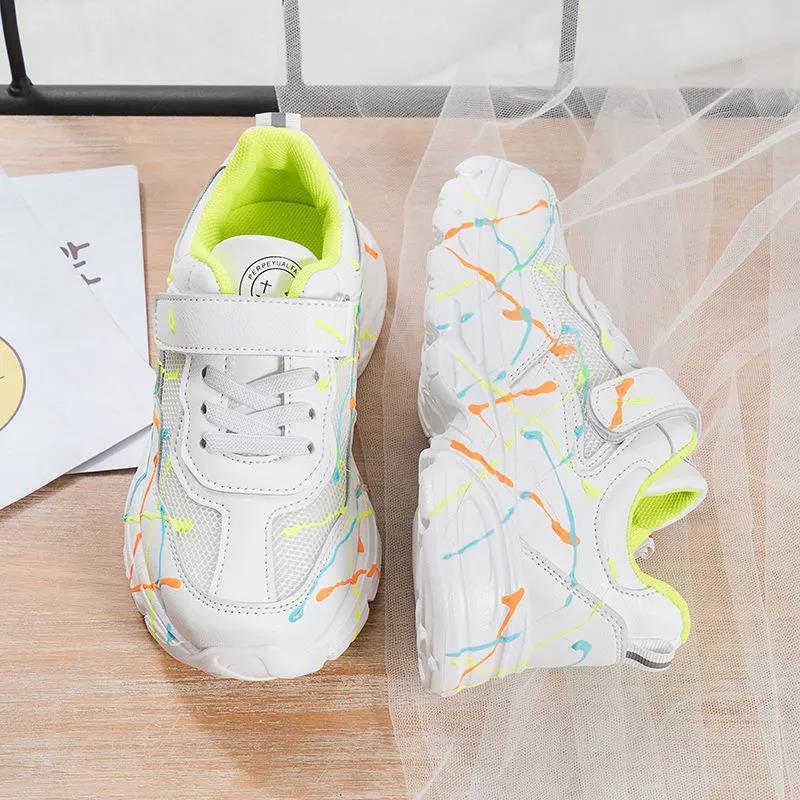Children's Sneakers Mesh Girls Breathable Net Shoes Fashion Luminous Old Shoes Spring and Autumn Boys Shoes
