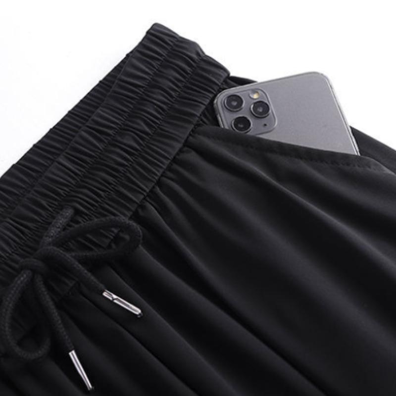 Ice Silk Stretch Quick-drying Pants Women's Summer Thin Section Beam Foot Breathable Loose Large Size Outdoor Running Sports Casual Pants