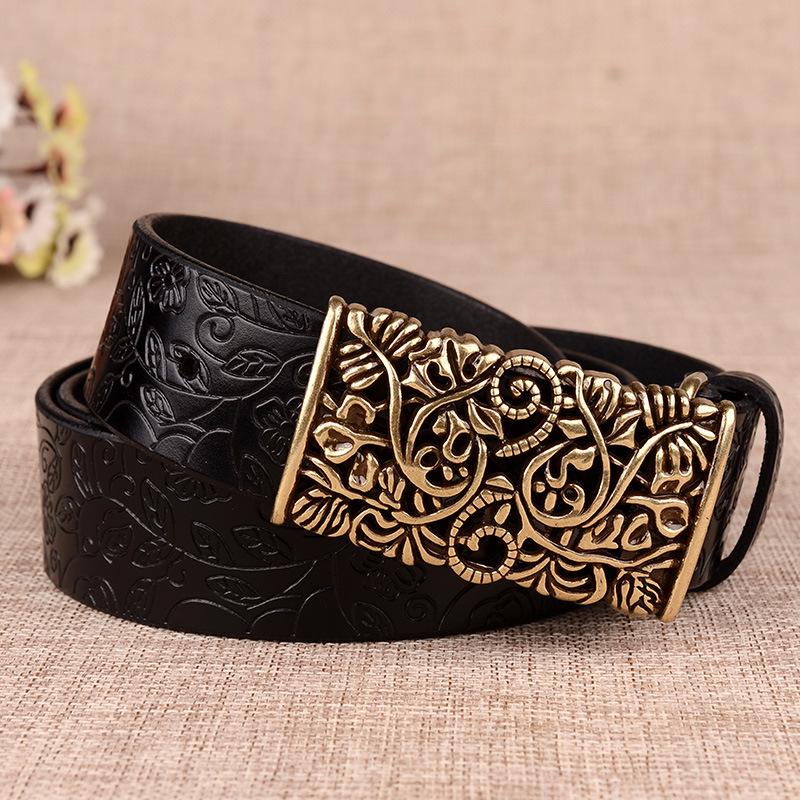 Belts Thin Genuine Leather Women Belt Cummerbunds Buckle Waistband Strap