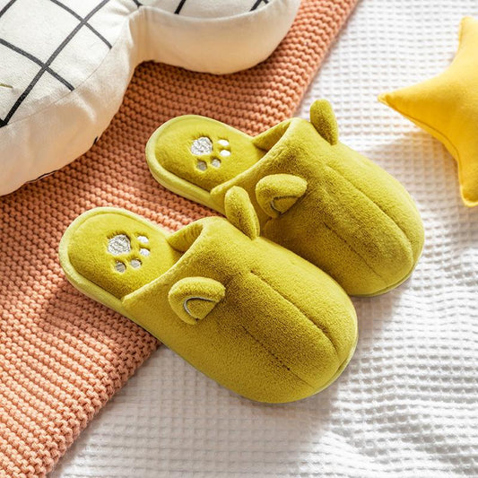 Fall/winter Male and Female Cotton Slippers Indoor Warmth Non-slip Flat Shoes Casual Fashion