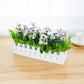 Simulation Fake Flower  Hanging Flower Basket Simulation Green Grass Small Potted Ornaments Plastic Flower Fence Floral Set Wall