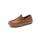Women Comfortable Shoes Round Toe Casual Pattern Lady Flats Wide Shallow Slip-on Tendon Sole Shoes