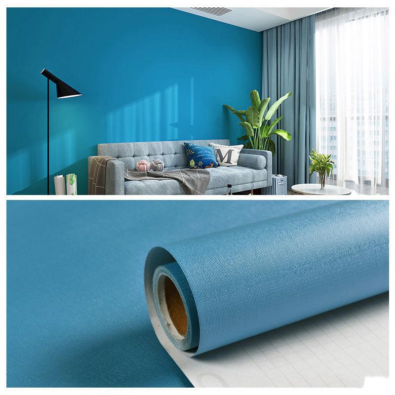 Self-adhesive Waterproof and Moisture-proof Wallpaper Solid Color Dormitory Home Warm Bedroom Background Wall Paper