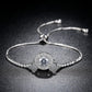 Holy Light Micro-Zircon Adjustable Bracelet Disc Full Diamond Pull Handle Crystal zircon bracelet