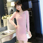 Autumn Women Knitting Skirt Solid Color Turtleneck Knit Sweater Slim Skirt Set