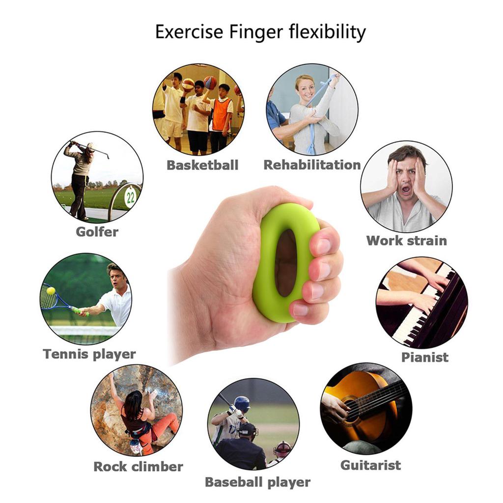 30-50LB O Shape Silicone Hand Gripping Ring Grip Force Strength Finger Gripper Muscle Power Training