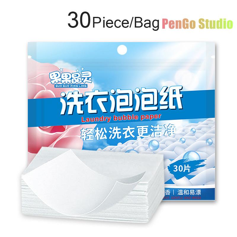 60Pcs Practical Laundry Washing Paper Eco-Friendly Wide Application Disposable Fresh Linen Liquidless