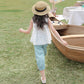 Girls' Suit Sleeveless Super Western-style Children's Clothing Big Kids Summer Fashion Sports Two-piece Suit