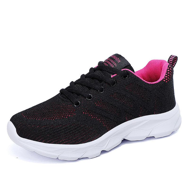 Women's Spring and Autumn Breathable Lightweight Sports Shoes Middle-aged and Elderly Soft-soled Leisure Travel Shoes