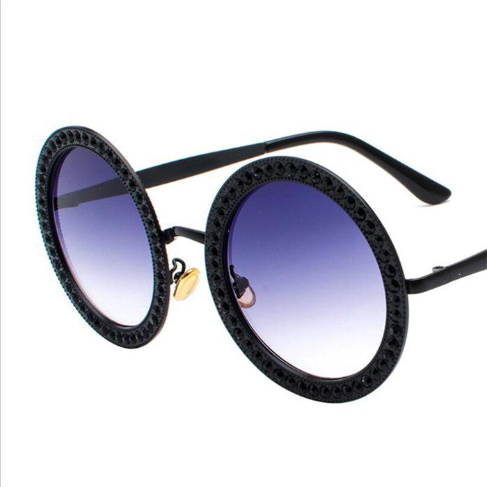 WTEMPO Retro Round Crystal Sunglasses Women Brand Designer Luxury Rhinestone Sun Glasses For Women 2