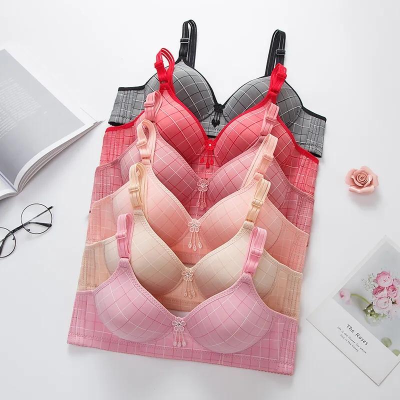 Push Up Bra for Women Plus Size Bras Underwear Wireless Soft Seamless Brassiere Large Cup Bralette Cotton Comfortable Lingerie