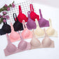 Large Size Thin Skin-friendly Bra Three-breasted Women's Underwear Without Steel Ring Comfortably Gathered
