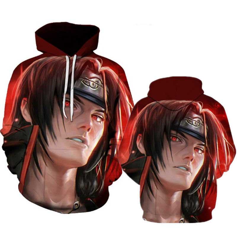 Spring and autumn coat 3D printing cartoon anime clothing woman plus size hooded sweater men