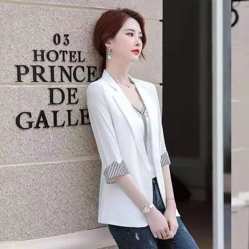 Casual Thin Women's Suit Jacket with Thin Sleeves and Thin Breathable Suit Jacket Women's Casual Temperament Jacket Elegant Blazer