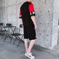 Sports Suit Men's Summer Cool Short-sleeved T-shirt Men's Contrast Color Casual Teen Student Suit Men