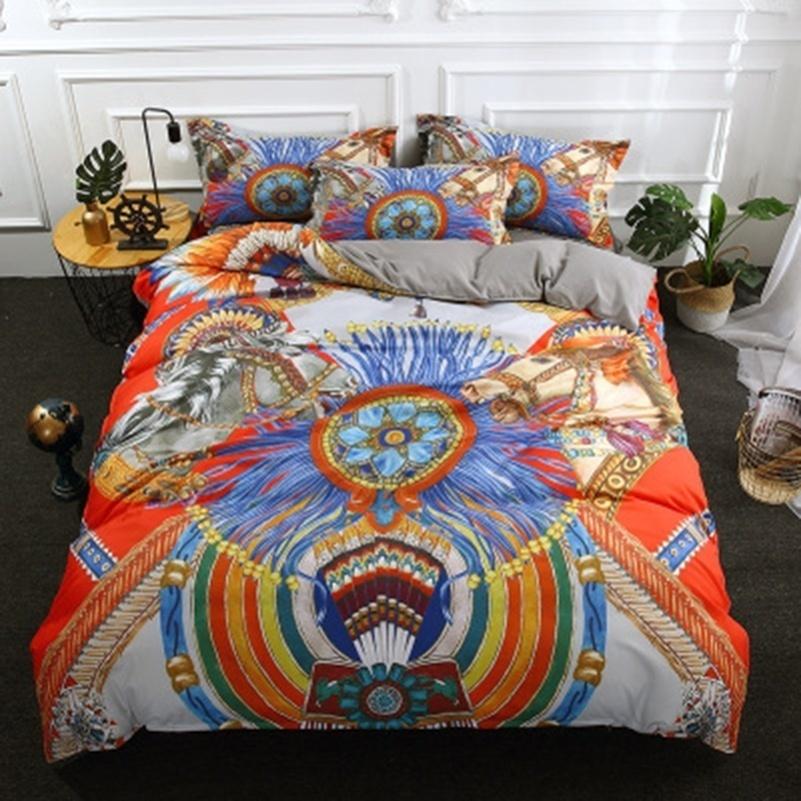 WTEMPO Airdom New Design 3D Duvet Cover Set Bohemia Printed Bedspread Queen King Size Polyester Bedd