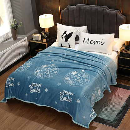 Thickened Flannel Blanket Quilt Blanket Summer Double-sided Fleece Bed Sheet Single Coral Fleece Blanket Bed Sheet Winter