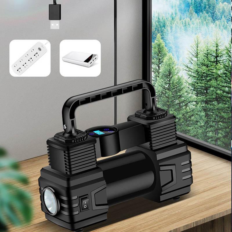 Wireless Car Air Pump 12v High-power Car Tire Air Pump Tube Car Home Dual-purpose Multi-function Inflating Tool Digital Display Screen