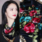 Silk 90cm Large Square Scarf Simulation Silk Scarf Female Scarf Spring Autumn and Winter Scarf Shawl Mother Head Scarf Wild Silk Scarf