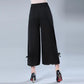 Ummer Wide-leg Pants Middle-aged and Elderly Women's Plus Size Hakama Mother Ninth Pants Middle-aged Air-conditioned Pants