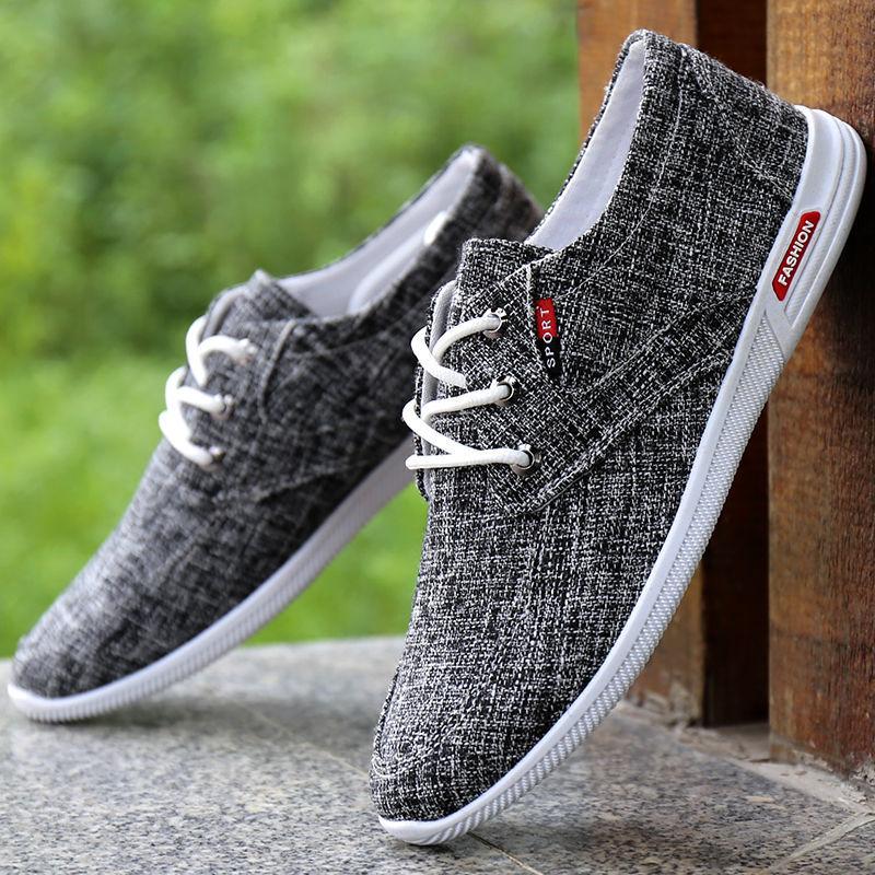 Grey Canvas SneakersMen's Flat SneakersMen's Multicolor Casual Shoes