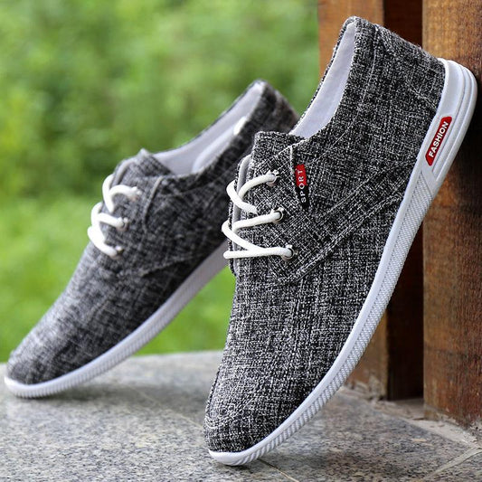 Grey Canvas SneakersMen's Flat SneakersMen's Multicolor Casual Shoes