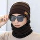 Winter Hats Men's Thickened Plus Velvet Warm Hat Woolen Knitted Hats Bib Caps Earmuffs Riding Cotton Hats