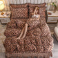Coral Fleece Four-piece Plus Fleece Thick Quilt Cover Sheet Winter Plush Double-sided Fleece Cartoon Bedding