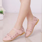 Girls Sandals Girls Spring Summer Soft Sole Low Heel Casual Sandals Solid Color Anti-slip Beads and Flowers Decoration Princess Sandals