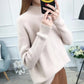 Half Turtleneck Pullover Sweater Korean Version Loose Thickened Solid Color Twist Knitted Bottoming Shirt for Women