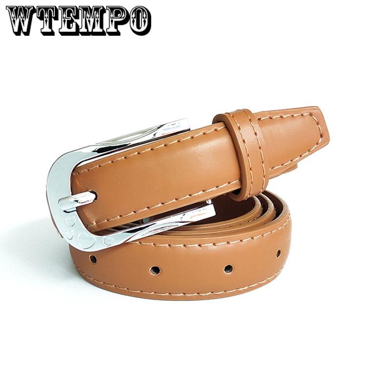 Belt female student simple wild pin buckle belt dress decorative thin belt women's jeans belt