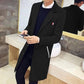 Winter Wool Jacket Men's Wool Coat Casual Slim Woolen Coat Men's Long Cotton Collar Trench Coat
