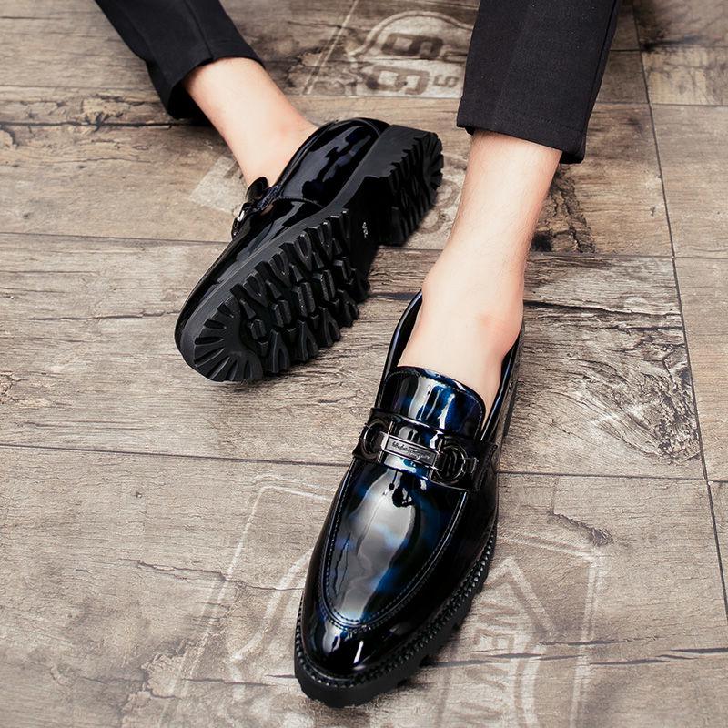 Luxury Dress Leather Shoes Men Business Wedding Shoes Leather Casual Pointed Toe Formal Leather Shoe