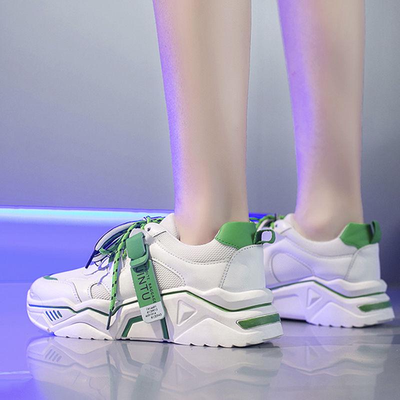 Fashion Women Casual Shoes Leather Platform Shoes Sneakers Ladies White Trainers Chaussure Femme