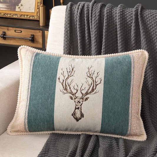 European Style Sofa Cushion Rectangular Pillow Nordic Living Room Bedroom Embroidery Pillowcase Bedside Waist Cushion Large Size
