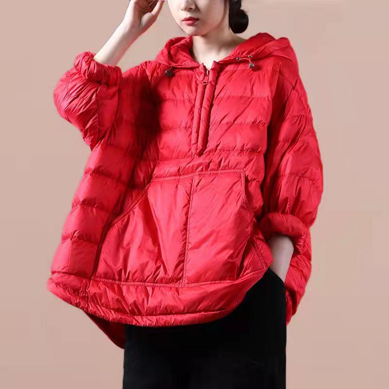 Korean Irregular Hooded Parkas Pullover Cotton Coat Winter 2022 Loose Comfortable