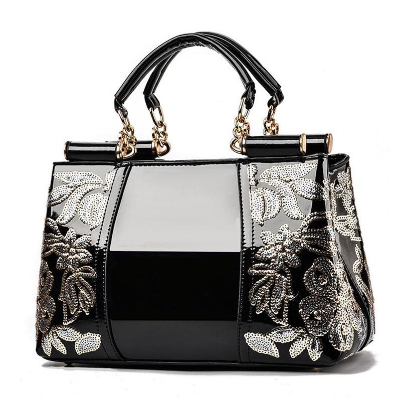 Genuine Leather Texture Ladies Bags Large Capacity Middle-aged Women's Bags Handbag Fashion One-shoulder Messenger Big Bag