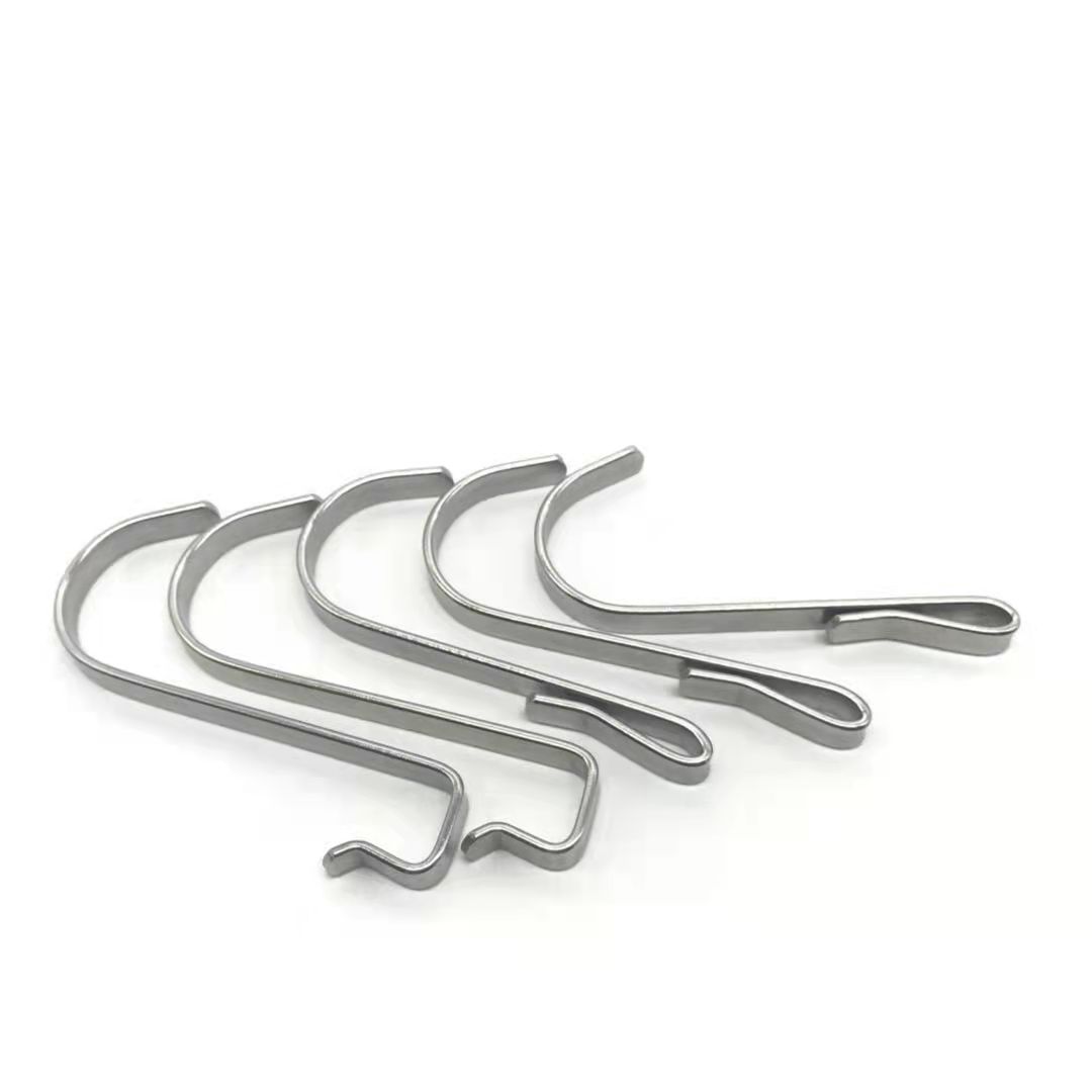 5Pcs Kitchen Hook Towel Rack Wardrobe Stainless Steel Square Tube Hook Bathroom Small Hook Household S-shaped Hook Rack Card Hook Bedroom Accessories