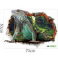 [sticker ]3d Lizard Fake Window Animal Wall Stickers For Kids Rooms Nursery Children Bedroom Home D