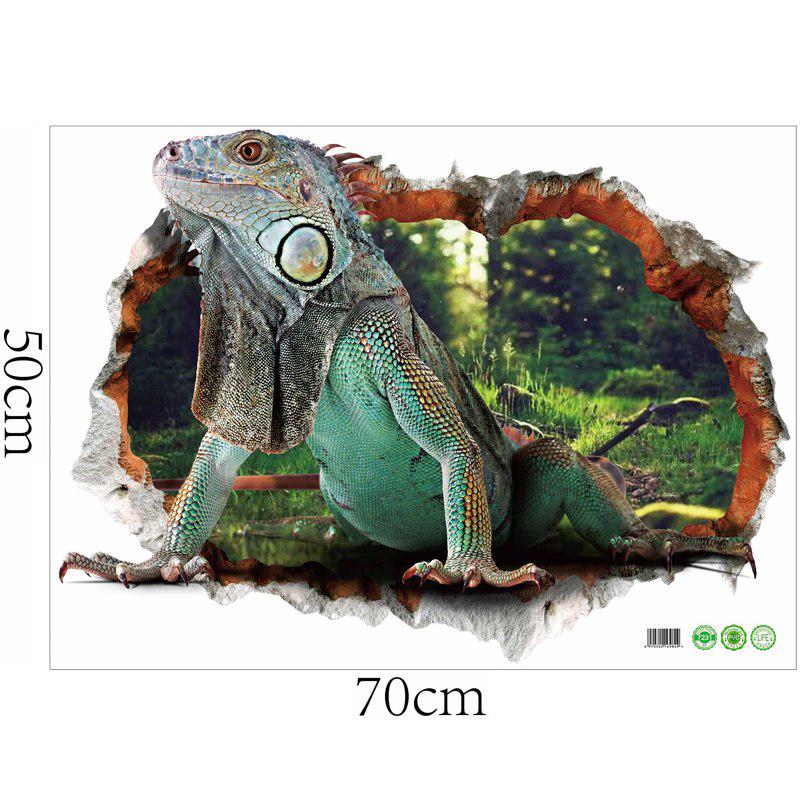 [sticker ]3d Lizard Fake Window Animal Wall Stickers For Kids Rooms Nursery Children Bedroom Home D