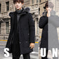 Men's Down Jacket Big Fur Collar Mid-length Korean Winter Jacket Thickened To Keep Warm