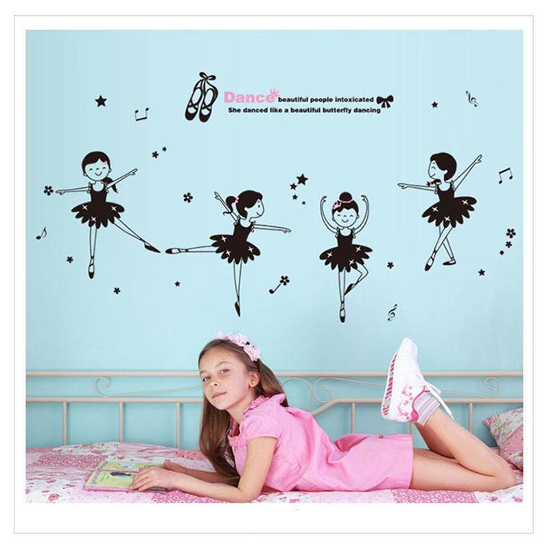 Cute Dancing Girl Child Room Decoration Pvc