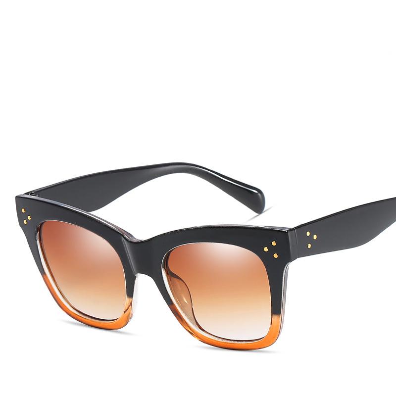 WTEMPO , Fashion Sunglasses Women Vintage Brand Design Square Luxury Sun glasses Big Frame Shades